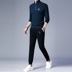 DZF-790钱塘2020-3秋季新款时尚休闲帅气中青年男士套装P102，男装休闲套装，钱塘207-3