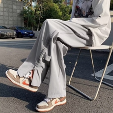 春秋潮牌冲锋裤男士日系工装机能休闲长裤宽松直筒运动裤子-K2520，男装休闲裤，星座601-2