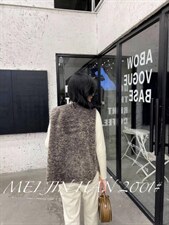 美巾涵5121皮毛一体马甲，女装马甲，美巾涵