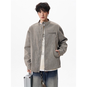 秋冬PU棒球服夹克痞帅百搭情侣外套 LJ496 P58图片