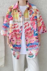 8XL-M特大码古巴领花衬衫男复古夏威夷情侣沙滩短袖衬衣CS514P35，男装衬衫，电商D206-1