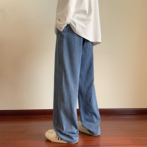 牛仔裤男港风直筒裤宽松美式复古休闲牛仔裤CK2331-P45控78图片