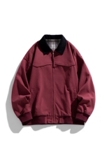 秋季大货拼色衬衫领纯棉宽松夹克男上衣外套DSA157B-J182-P75，男装夹克，电商A157B