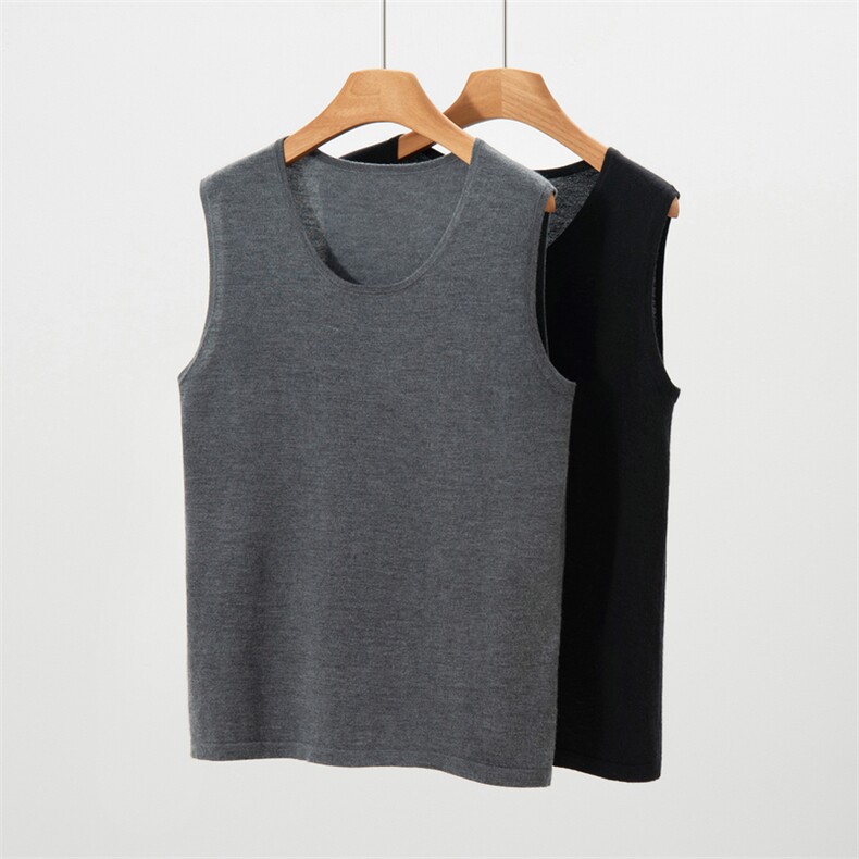 2025年秋季圆领背心时尚通勤休闲百搭，男装背心/马甲，朝思纯山羊绒