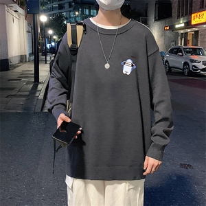 M67167-P45 加绒款-P65圆领毛衣男大码针织衫男毛线衣线衫图片