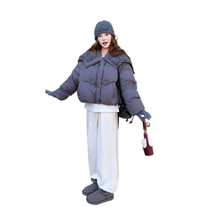 大披肩短款白鸭绒羽绒服  1D066-P290-K390图片