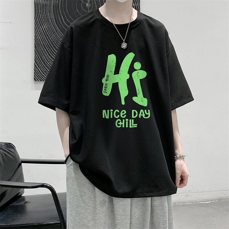 华夫格t恤男短袖男大码五分袖HT73418-P22,男装T恤,电商A040