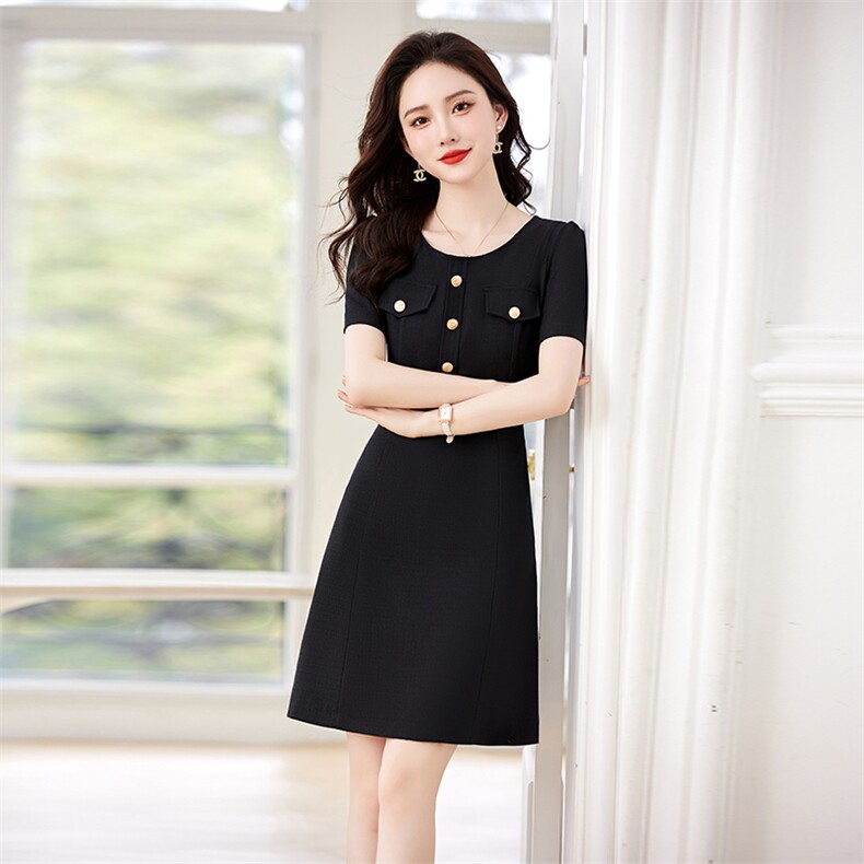 小香风连衣裙女夏季2025新款小个子正式场合气质名媛修身显瘦裙子,女装连衣裙,贝蕾酷儿