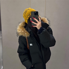 可拆卸毛领冬季羽绒棉服潮牌情侣美式厚外套棉衣2568特P90网图，男装棉衣，电商B245