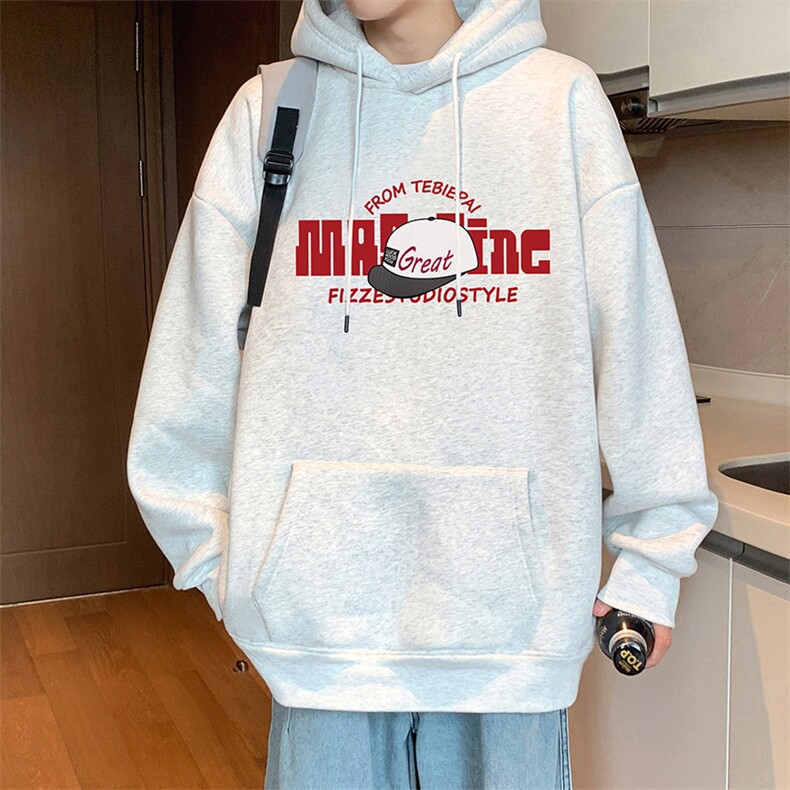 CM111新款美式连帽重磅卫衣港风潮牌日系纯棉卫衣宽松ins休闲上衣,男装卫衣,星座304A