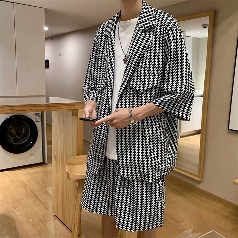 春季潮流休闲时尚短袖套装T729P57,男装休闲套装,星座1116-2