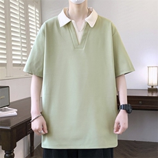 夏季大码公版拼色翻领POLO衫男休闲T恤短袖，男装Polo衫，星座1107-1