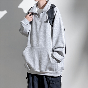 1360克重磅半拉链POLO衫50%棉50%涤纶大码M-5XL卫衣男WY77077P65图片
