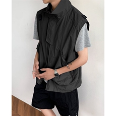夏季日系复古机能工装马甲男女户外运动休闲叠穿无袖背心MJ24P55，男装背心/马甲，星座1013-5