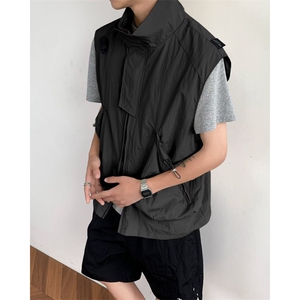 夏季日系复古机能工装马甲男女户外运动休闲叠穿无袖背心MJ24 P55图片