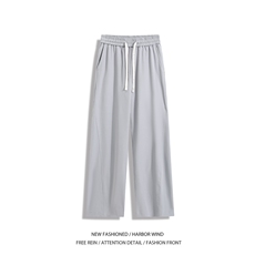 抖音品质夏季新款纯色冰丝透气宽松休闲裤B315-K25665-特p30控58，男装休闲裤，电商B315
