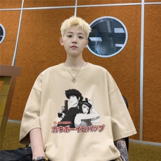 纯棉短袖T恤男士夏季宽松卡通印花半袖上衣服D328-T2458-P20，男装T恤，电商D328