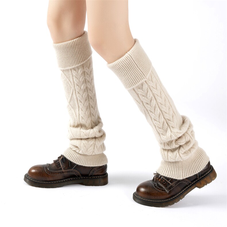 2025年秋季新款菱形扭花针织女士袜筒舒适时尚百搭，袜子，暖习羊绒