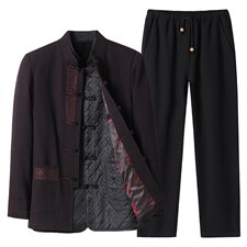 BAMJ-7807R钱塘2020-2秋冬季厚款羽绒中年男士休闲套装数据好P260，男装休闲套装，钱塘207-2