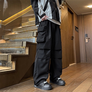 8XL-M春季伞兵冲锋裤男款大码户外机能刺绣登山裤直筒阔腿裤KZ020图片