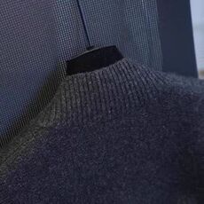 2025秋冬百搭时尚宽松大v领马甲针织衫，女装针织衫/毛衣，米咔羊绒