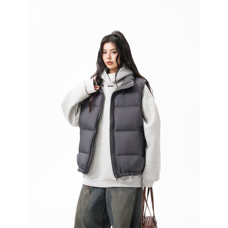 90%绒新标有报告短款宽松羽绒服马甲上衣Y981/P210现货,男装羽绒服,星座202-3