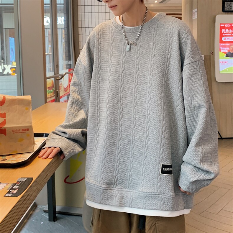 【新品】8859-P432026年春季新款圆领卫衣男休闲宽松百搭上衣,男装卫衣,星座1206-1（原A206-1）