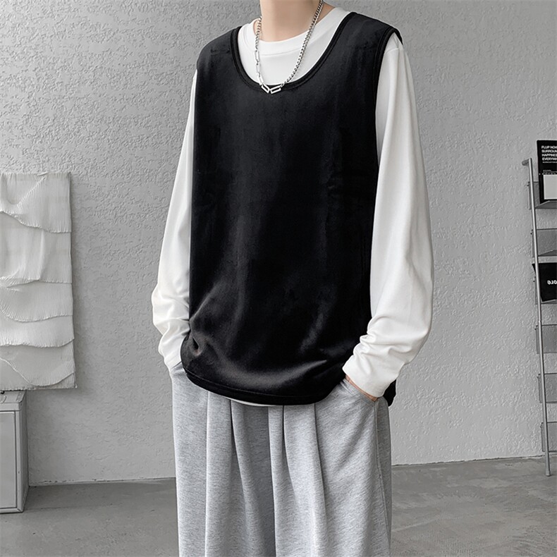 8XL-M德绒羊羔绒背心男加绒加厚保暖内搭坎肩马甲打底衫BR001P30,男装背心/马甲,电商B312