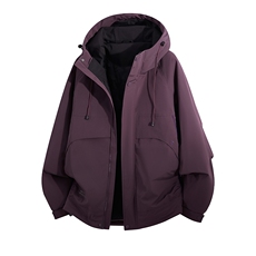 现货5W件冬季三防美式boxy解构连帽雪山冲锋衣棉衣男女棉服厚外套，男装夹克，电商A486-1