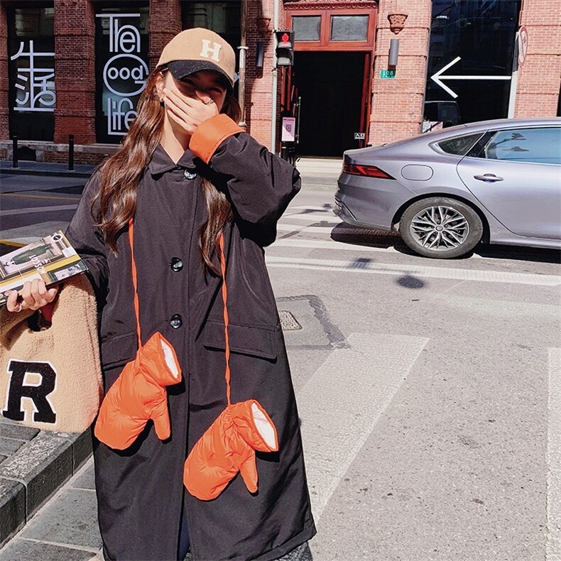 【新款现货】90绒羽绒服配手套819-P295-K428，女装羽绒服，浙宝189