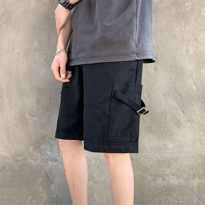 工装短裤男韩版潮流高街帅气2023夏季新款ins宽松五分裤K3401-P30,男装休闲裤,星座412-3