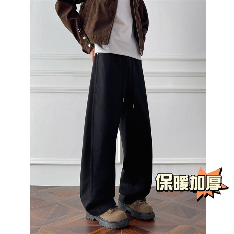 25冬季加厚保暖潮牌毛呢休闲弯刀裤5885-特批4998,男装棉衣,电商C305A