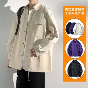 主推 25年春秋轻薄翻领工装休闲夹克衬衫外套CS2404图片