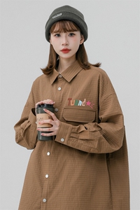 2025年秋女装新款慵懒风设计感小众衬衫外套 S691 P55控78图片