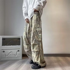 DN7081-特P48新款美式迷彩工装束脚牛仔裤男女潮夏季宽松阔腿裤，男装牛仔裤，星座603-2
