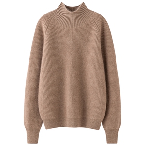 2025秋冬新款羊绒衫女100%纯山羊绒高领内搭纯色保暖居家针织套衫图片