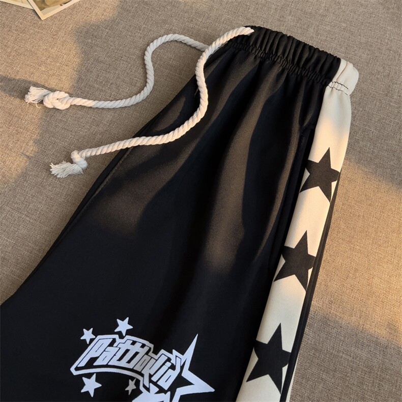 高品质夏款男短裤五角星字母印花条纹短裤D040P33,男装牛仔裤,星座1013-1
