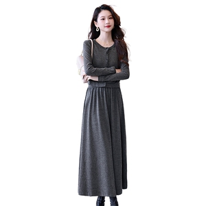 精品现货2024新款时尚休闲气质女针织甜美女修身显瘦三件套连衣裙图片