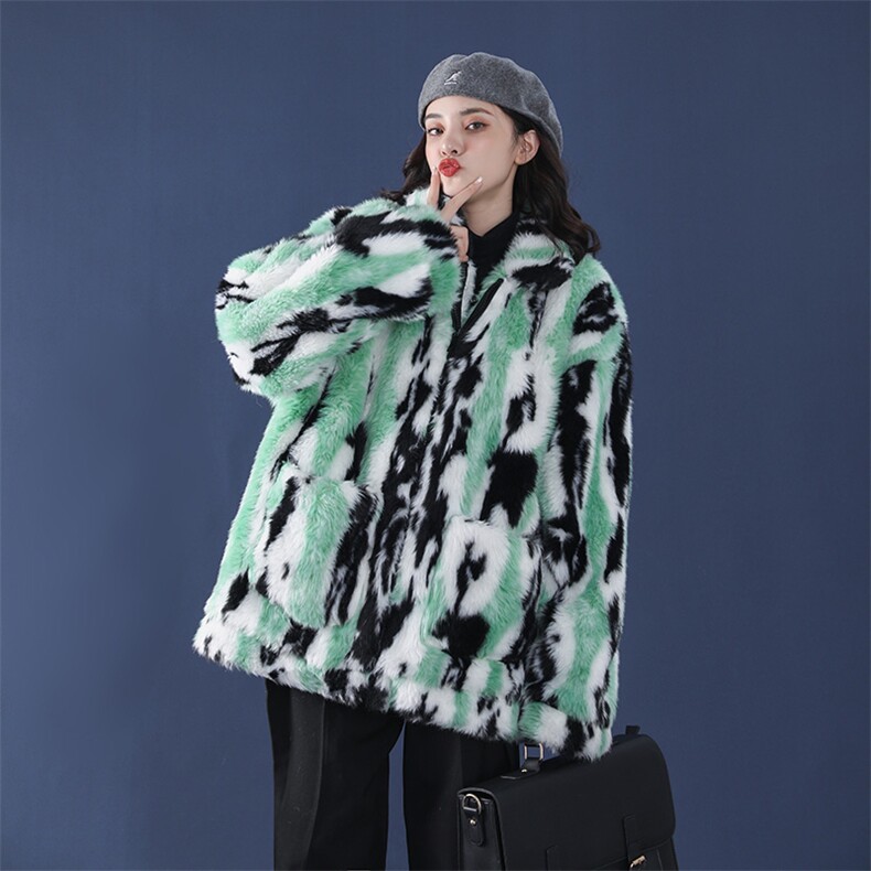 mj375中性风2020冬季新款皮草毛毛棉衣棉服迷彩外套男女,男装棉衣,电商B288