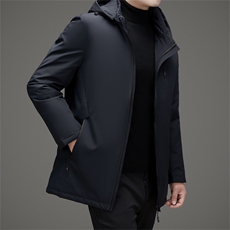 主推中年轻薄90绒羽绒服外套男士冬款休闲中老年羽绒服大衣，男装羽绒服，钱塘723