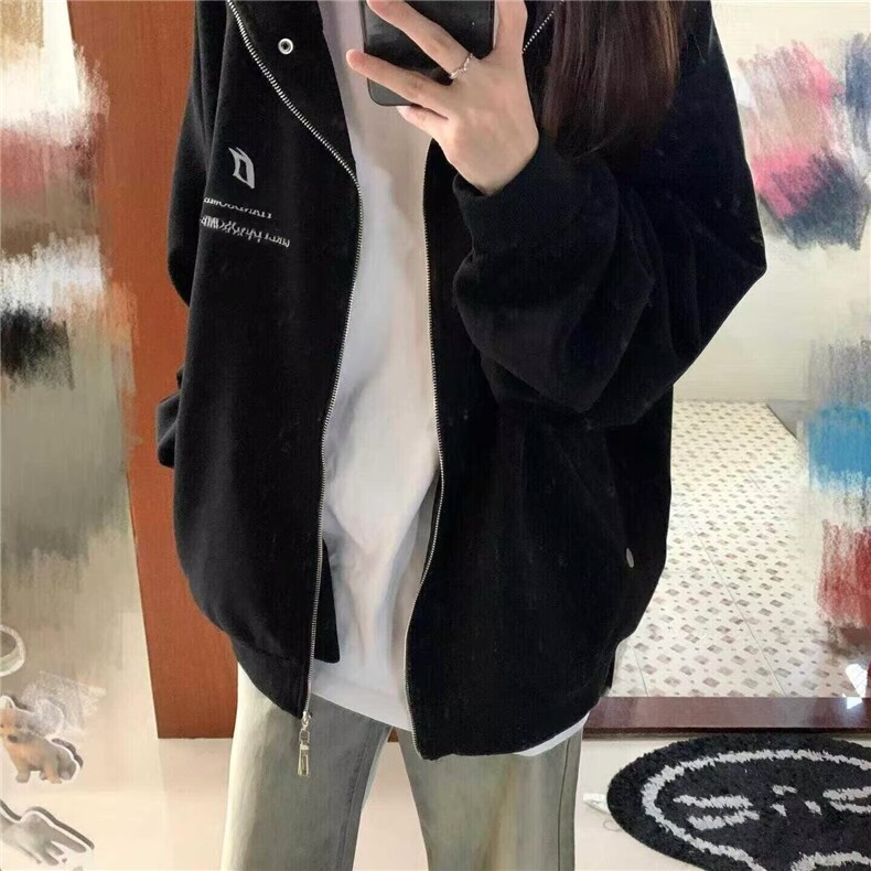 美式复古潮牌街头风开衫连帽重磅卫衣男女2024春秋季宽松休闲外套,男装夹克,星座506A