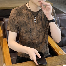 夏季新款短袖圆领满天星高品质青年修身短袖T恤上衣L5308-P30，男装T恤，星座310B-3