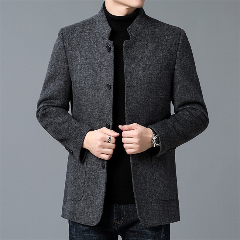 ZL11205秋冬2023年男士新款毛呢夹克羊毛大衣保暖呢子外套P215,男装毛呢大衣,电商B360