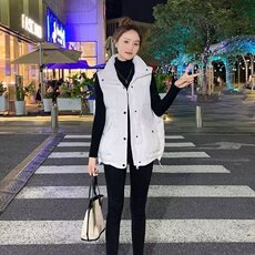 流行气质秋冬新款纯色立领百搭棉马夹潮流马甲慵懒新款常规ins，男装背心/马甲，星座1210-1