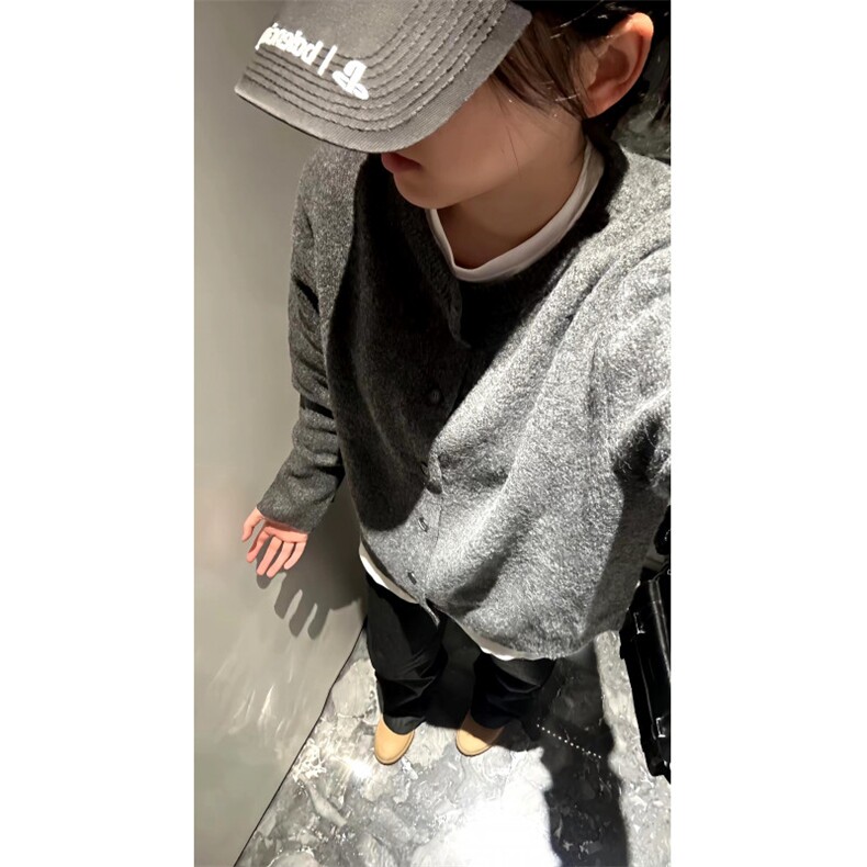 重磅秋冬男女北极绒开衫毛衣美式复古休闲慵懒风单排扣针织衫外套,男装针织衫/毛衣,电商A486-1