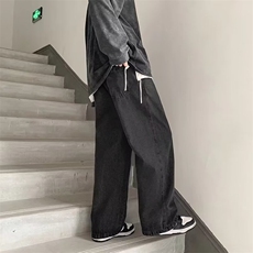 2025新款美式复古粗绳牛仔裤男女宽松直筒阔腿裤长裤NZ713，男装牛仔裤，星座1108-1