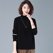 2021年春季新款潮韩版宽松显瘦堆堆领卫衣女春秋打底衫女棉百搭潮，女装卫衣/绒衫，简韵佳