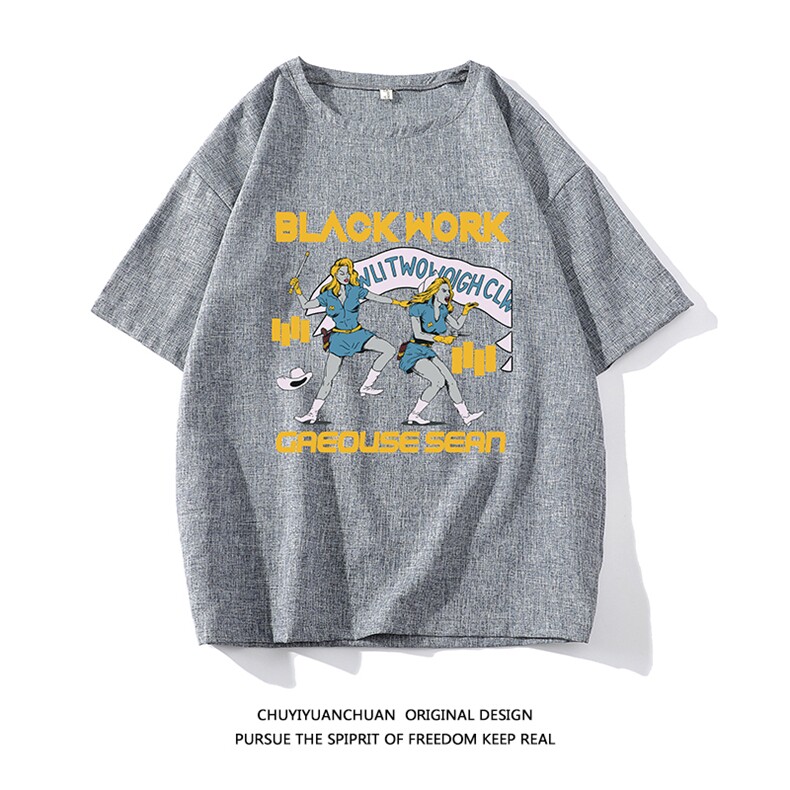 风复古亚麻短袖男棉麻t恤男半袖ZT71304-P35，男装T恤，电商A040A