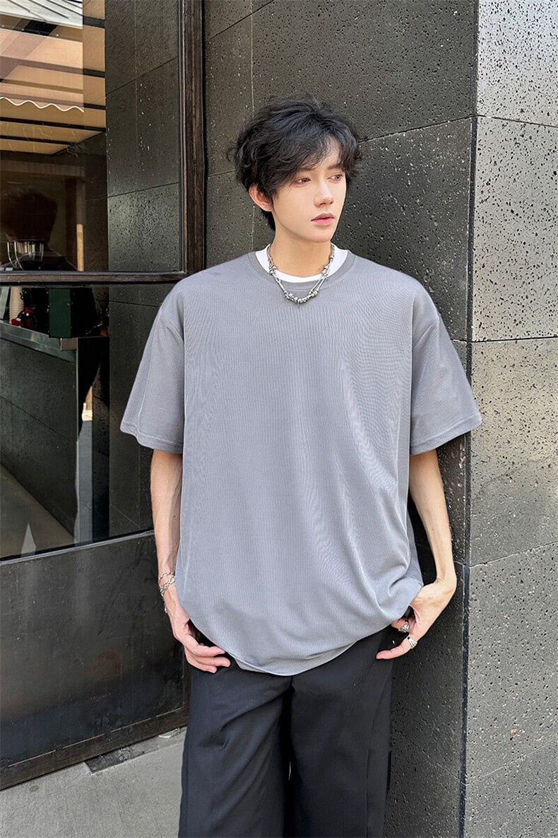 8XL-M高品质！！特大码冰丝速干T恤男透气短袖上衣纯色DX314P25,男装T恤,电商D206-1