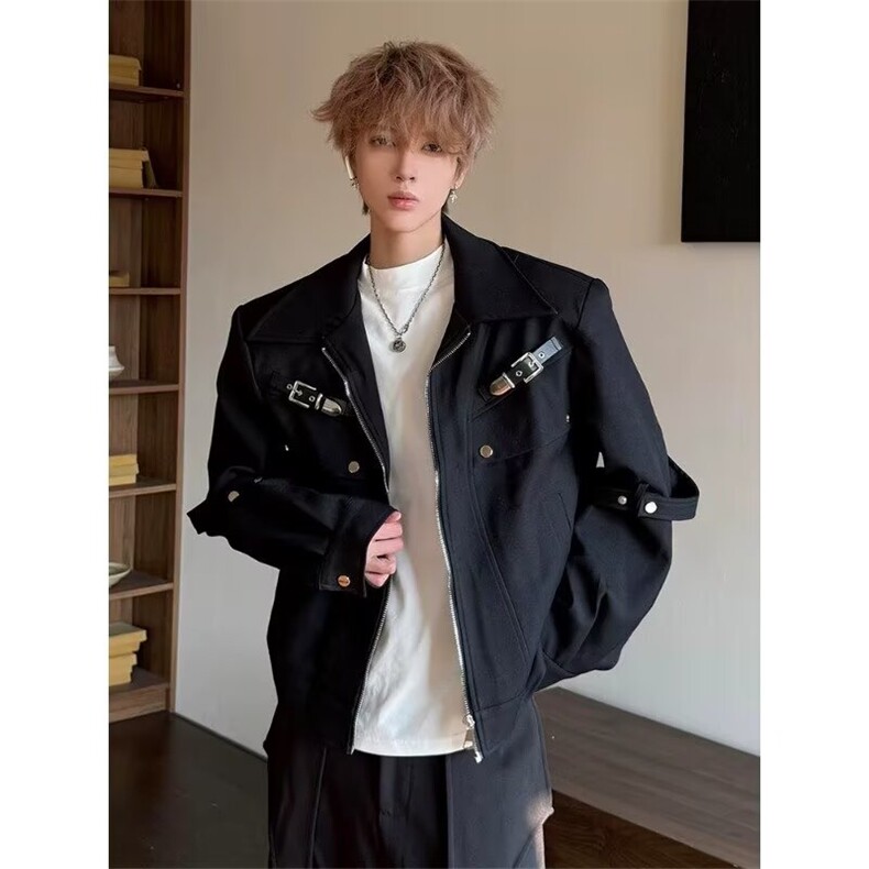 美式cleanfit高级感外套男士春秋季潮牌高街痞帅短款休闲夹克衣服，男装夹克，星座1210-1